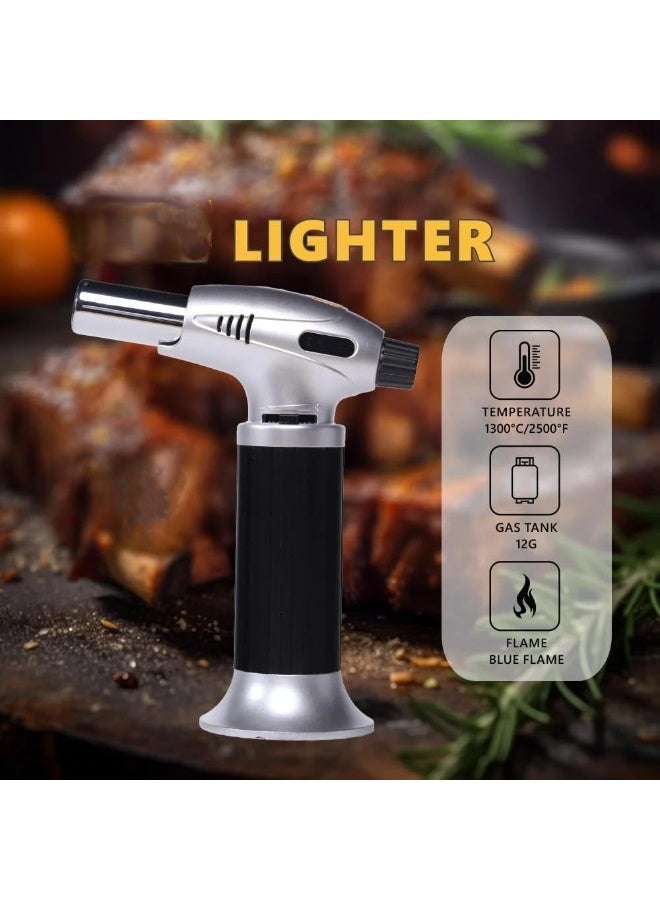Blow Torch Lighter with Adjustable Flame and Safety Lock, Refillable Butane Gas Torch for Cooking, Baking, Creme Brulee, Searing, BBQ, Camping, DIY Crafts  - Image 3