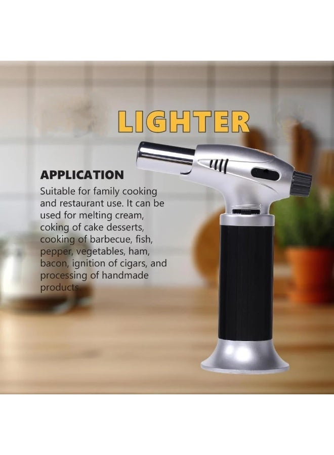 Blow Torch Lighter with Adjustable Flame and Safety Lock, Refillable Butane Gas Torch for Cooking, Baking, Creme Brulee, Searing, BBQ, Camping, DIY Crafts  - Image 4