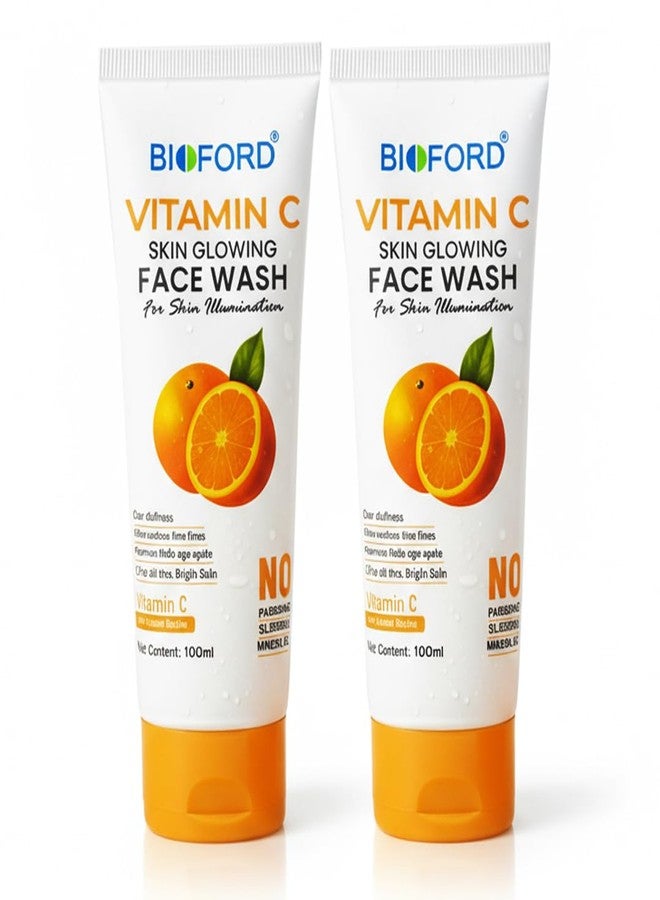 Bioford غسول الوجه بيوفورد بروتكت إن جلو بفيتامين سي 100 مل | غسول وجه خالٍ من الصابون 100% | بشرة مشرقة ونضرة | للبشرة الباهتة والمتعبة (عبوة من قطعتين) - Image 1