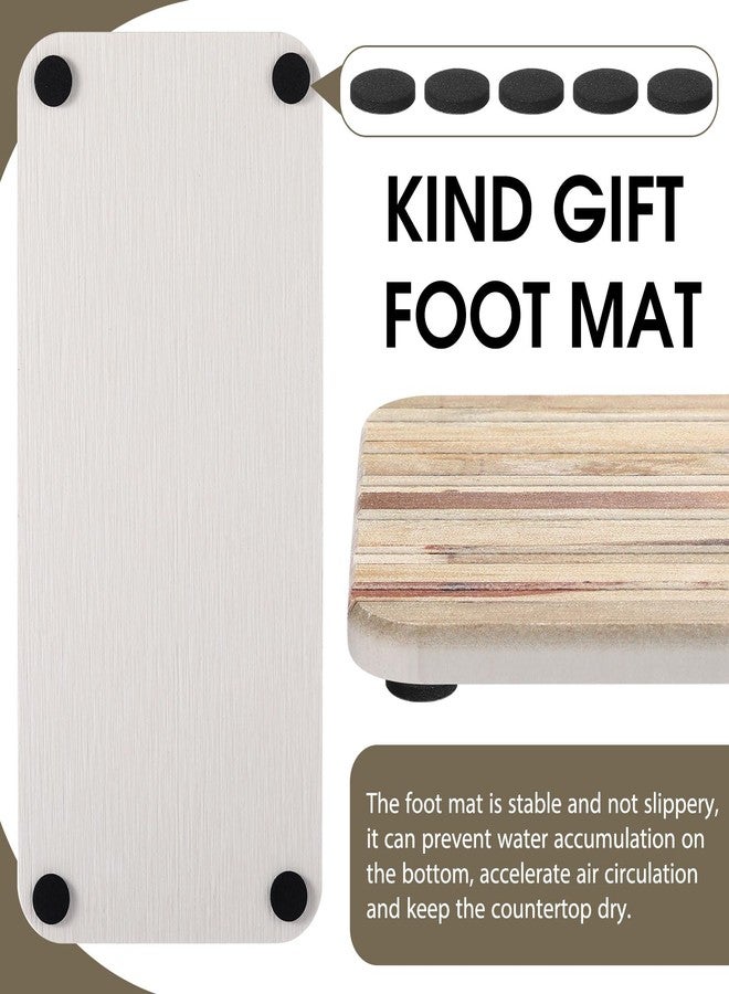 Photect 2Pcs Water Absorbent Diatomite Coasters 8.6x4'' Diatomaceous Earth Drying Ma, Grooved Design Water Absorbing Stone for Home Bathroom Decoration Home Warming Gift(Light Coffee,Wood Grain Style) - Image 3