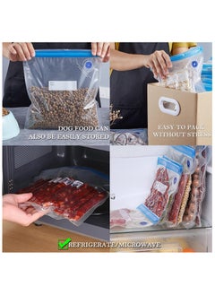 Food Vacuum Compression Bag Set - 3 sizes reusable, 15 bags + 1 pump + 3 clips + 3 iron clips, food grade material is safe for freezing / microwave / high temperature cooking, widely used for food and valuables storage, simple and easy to clean. - pzsku/Z175BA9130631DEABFC3CZ/45/_/1709270624/e4da54a4-01f9-451c-9900-59354277a00e