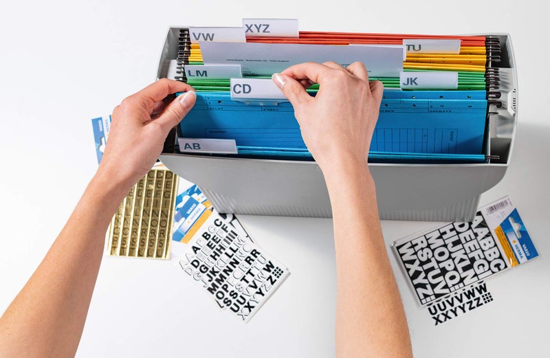 Herma 4159 Number Stickers 0-9, Weatherproof (Font Size 10 mm, 1 Sheet, Film) Self-Adhesive, Permanent Adhesive Number Stickers, 71 Labels, Transparent/Black - Image 3