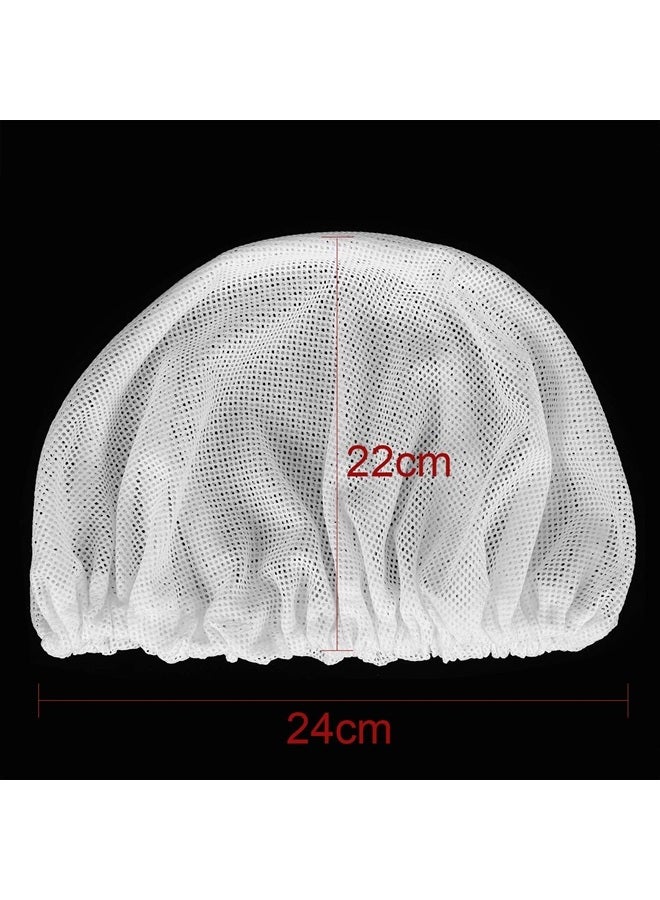 IBLUELOVER 3PCS Mesh Sleep Caps Bouffant Caps White Hair Nets Women Mesh Bonnet Protective Night Cap Sleeping Caps Head Hair Covers - Image 3