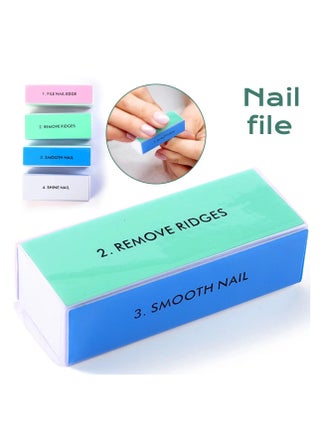 5 -Piece Nail File Set Professional Nail Buffer File Kit  Washable Buffering/Sanding Nail Filer Buffing  Nails Polish Smooth Polishing Set DIY and Salon Use Manicure Tools Kit - view 4