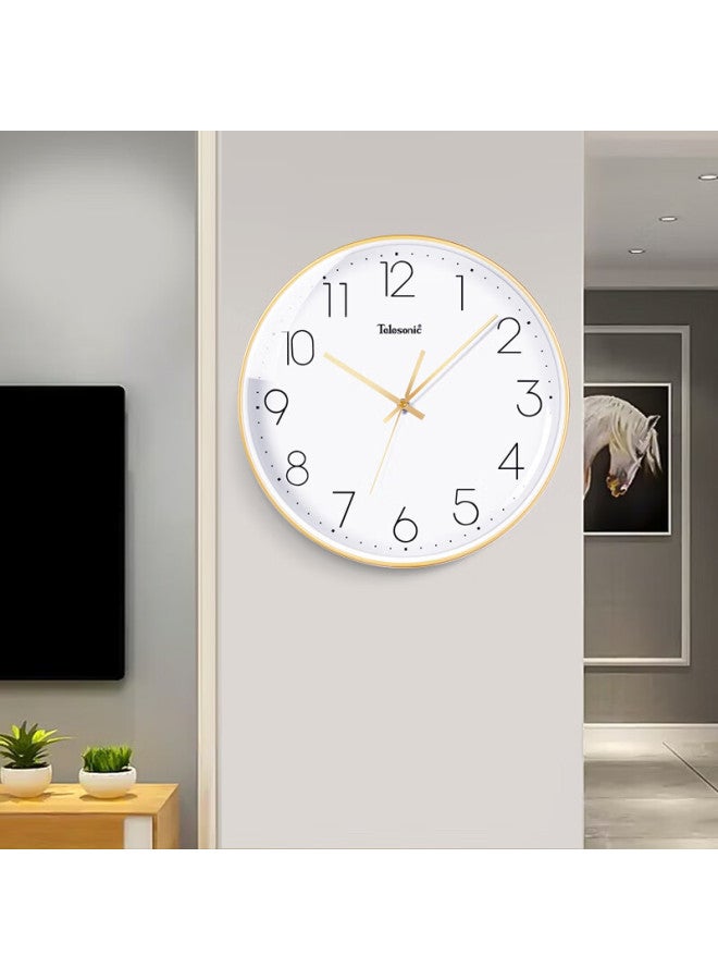 Telesonic Wall Clock, Bedroom Clock, Living Room Clock, Home Large Digital Clock, Fashionable Minimalist Wall-mounted Clock, Creative Quartz Clock, 36cm - Image 2