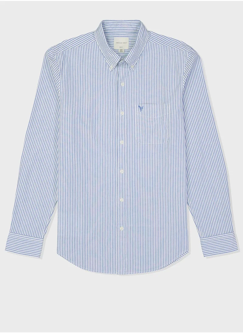 American Eagle Striped Slim Fit Shirt