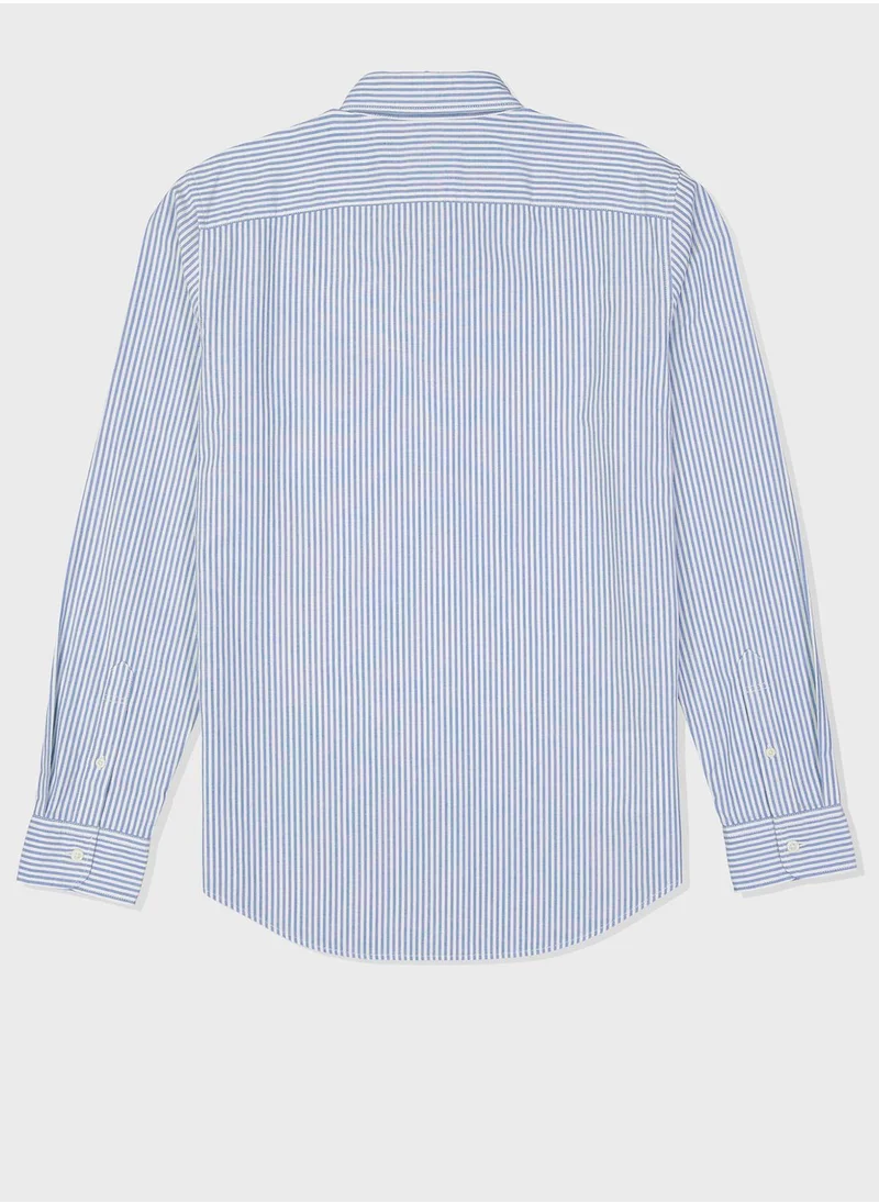 American Eagle Striped Slim Fit Shirt