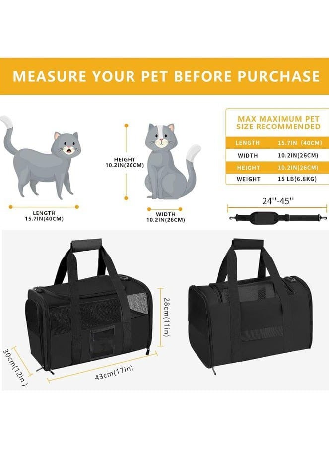 Pet Carrier, Dog Carrier 20 lbs and Up, Soft Sided Cat Carriers for Large Cats Under 25 lbs, Foldable - Image 2