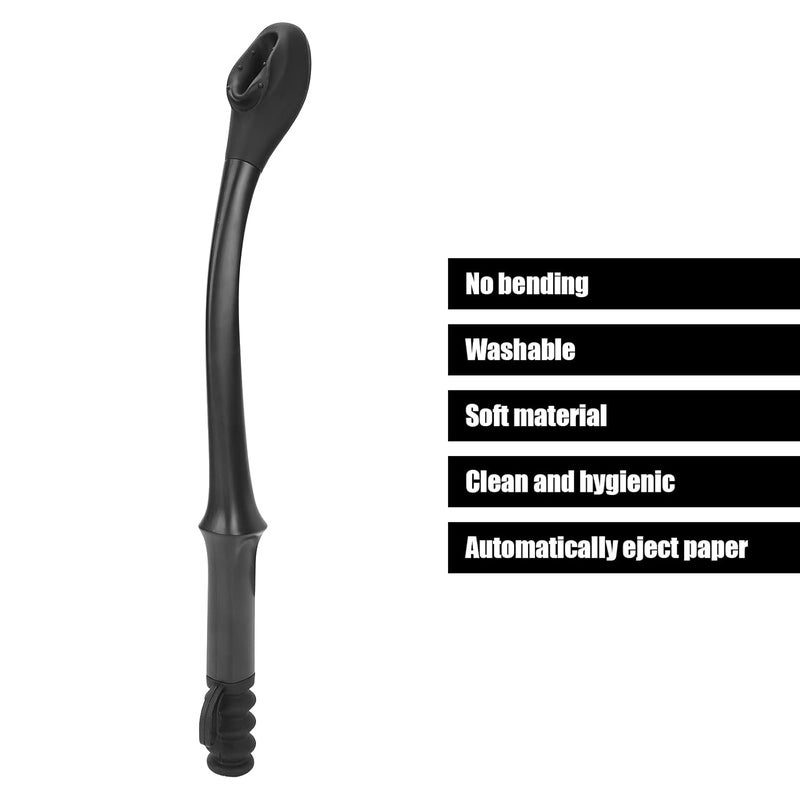 YOSOO Toilet Aids Tools, Daily Living Toilet Tissue Aids Toilet Paper Wiping Aids Long Comfort Self Assist Wiper Wipe Assist Tool Toilet Aids for Motion Assistance Limited Mobility Elderly(Black) - Image 3