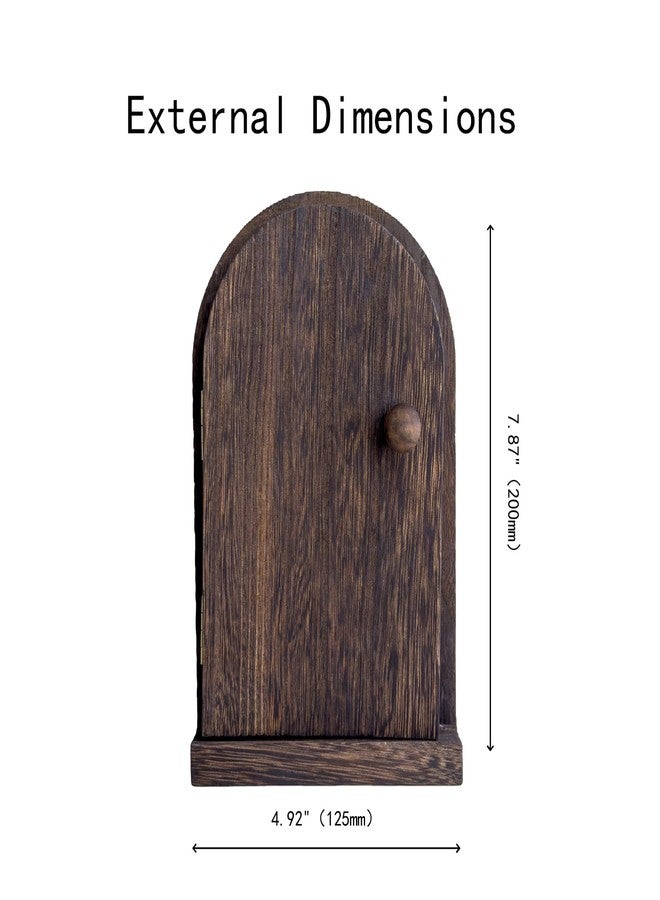 MaxForJoys Self-Adhesive Outlet Cover – A Creative Wooden Cover that Conceals Wall Plates、 Switches、Stains、Wall holes and Protects Child – Elf Door for Wall – 7.87 Inch Tall Fairy Door (Paulownia) - Image 5