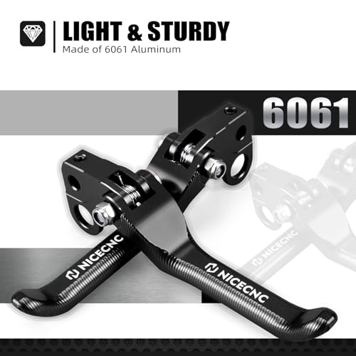 NICECNC Brake Levers Folding Front Rear Brake Levers Compatible with Surron Light bee X/S/ L1E Motorcycle Aluminum CNC Brake Lever Compatible with Segway X160 X260 See Fitment - Image 3