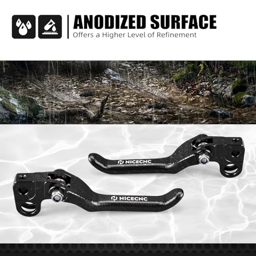 NICECNC Brake Levers Folding Front Rear Brake Levers Compatible with Surron Light bee X/S/ L1E Motorcycle Aluminum CNC Brake Lever Compatible with Segway X160 X260 See Fitment - Image 5