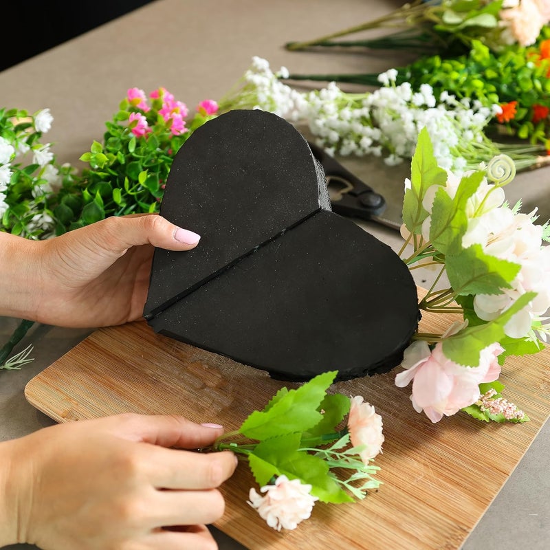 Xcel Floral Foam Blocks - Reusable, Weather Resistant Craft Foam Fresh & Artificial Flower Arrangements, Faux Florist Foam Planters Florist Supplies (Black 7" x 7" x 3" - 4 Pack) - Image 5