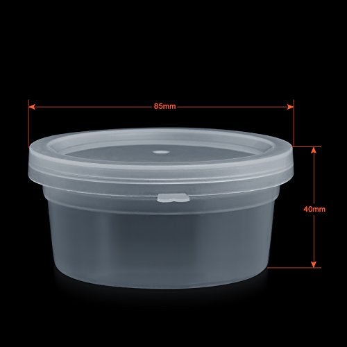 GWHOLE حاويات سلايم GWHOLE مع أغطية، عبوة 20 حاوية بلاستيكية صغيرة قابلة لإعادة الاستخدام لفن السلايم وتخزين مواد الفلوام (4.5 أونصة) - Image 2