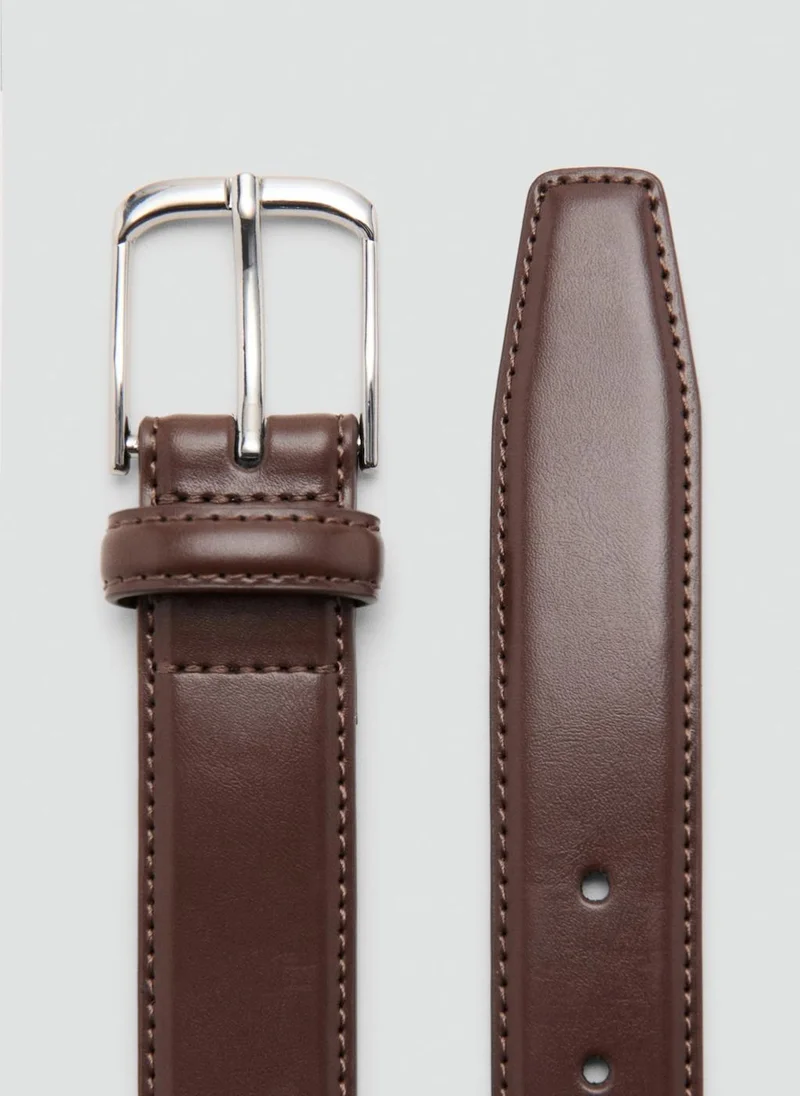 Mango Man CU-CUERO Buckle Leather Belt for Men | Best Price UAE