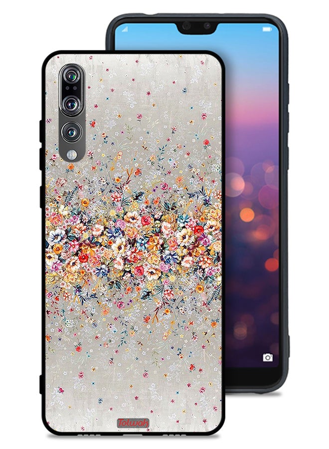 Tolwak Huawei P20 Pro Protective Case Cover Small Flowers Abstract Art - Image 1