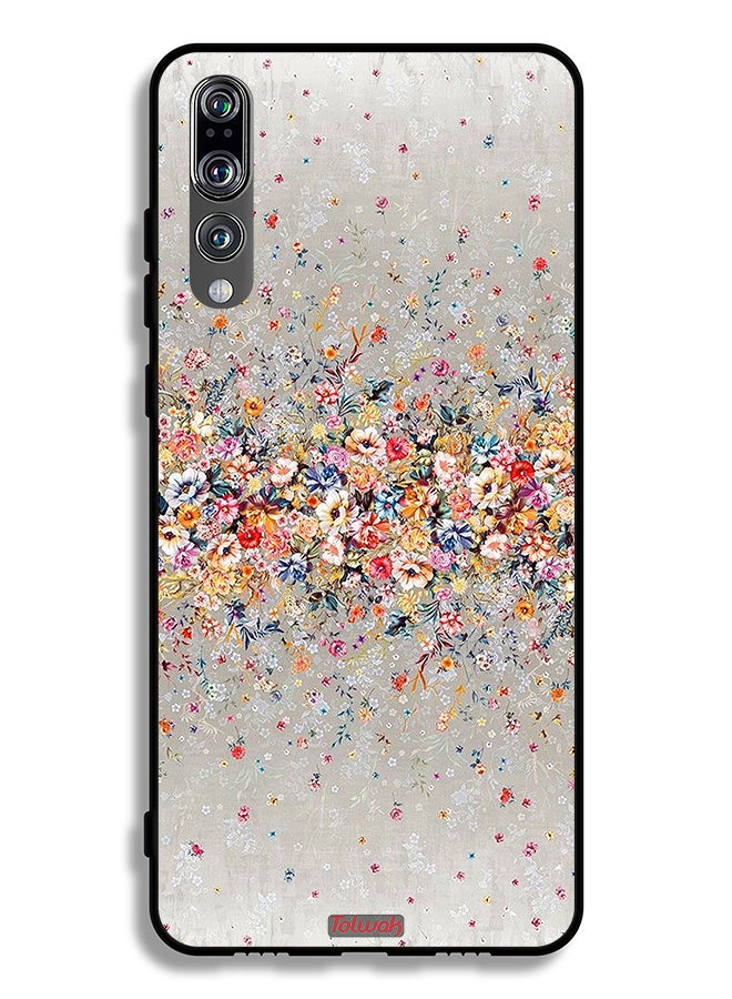 Tolwak Huawei P20 Pro Protective Case Cover Small Flowers Abstract Art - Image 2