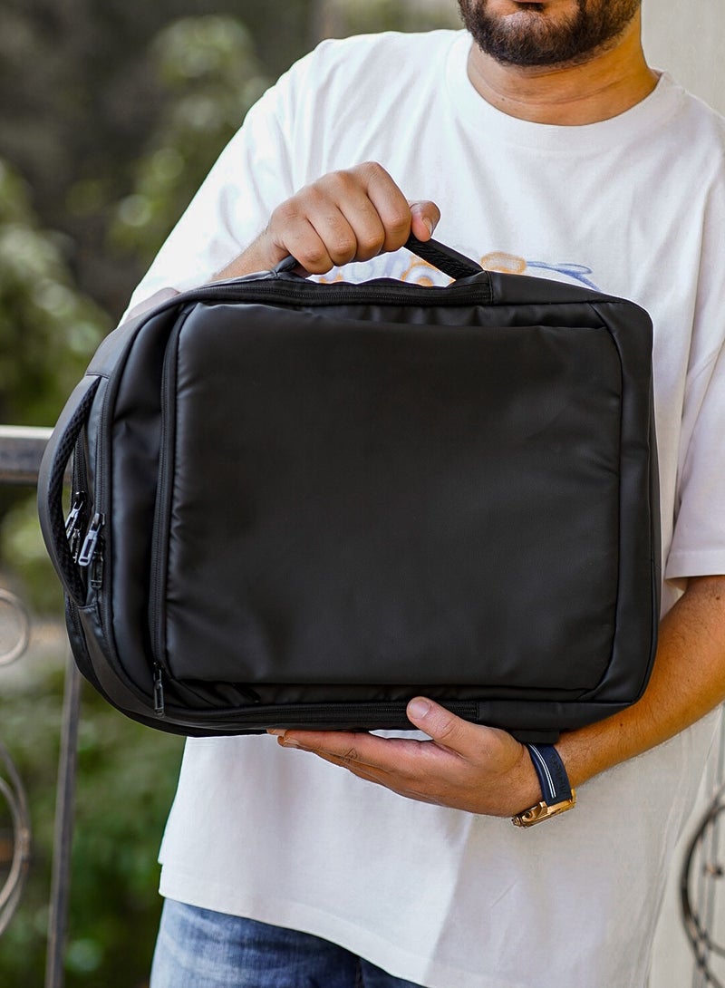 شنطة لابتوب ١٥ انش خامة واتربروف جودة عالية للسفر والجامعة - Image 4