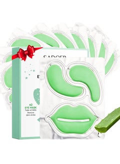 YMEYFAN 10 Pair Under Eye Mask  10 Pair Lip Mask Skincare Set Aloe Vera Lip Patches  Under Eye Patches for Puffy Eyes Dark Circles Dry Lips Lines Deep Hydrating Moisturizing for Women  Men Skincare 