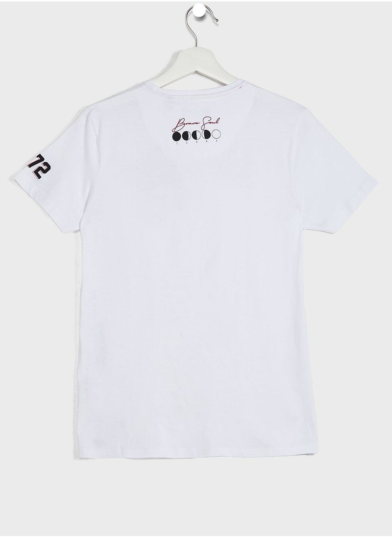 BRAVE SOUL - Boys Printed Short Sleeved T-Shirt - Image 1