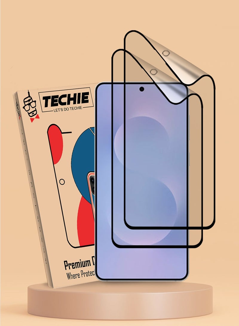Techie 2 Pack 9D Matte Ceramic Screen Protector Film for Samsung Galaxy S25 Edge – Smooth Feel Anti Fingerprint Bubble Free Easy Installation - Image 1