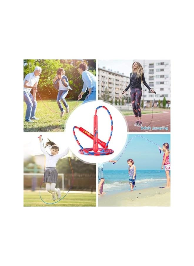 Jump Rope, Adjustable Length Tangle-Free Segmented Soft Beaded Skipping Rope For Kids, Fitness Jump Rope For Boys And Girls