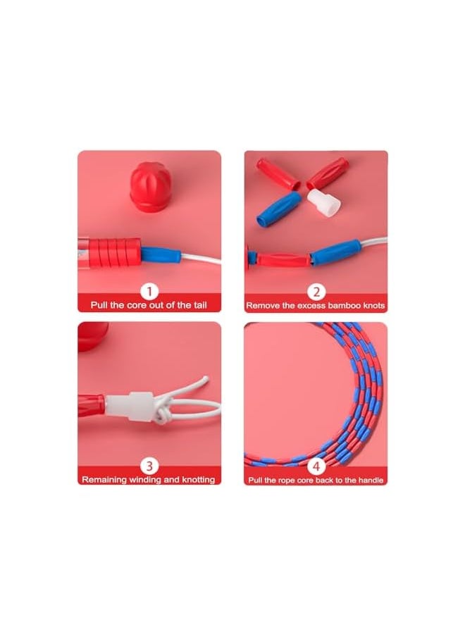 Jump Rope, Adjustable Length Tangle-Free Segmented Soft Beaded Skipping Rope For Kids, Fitness Jump Rope For Boys And Girls