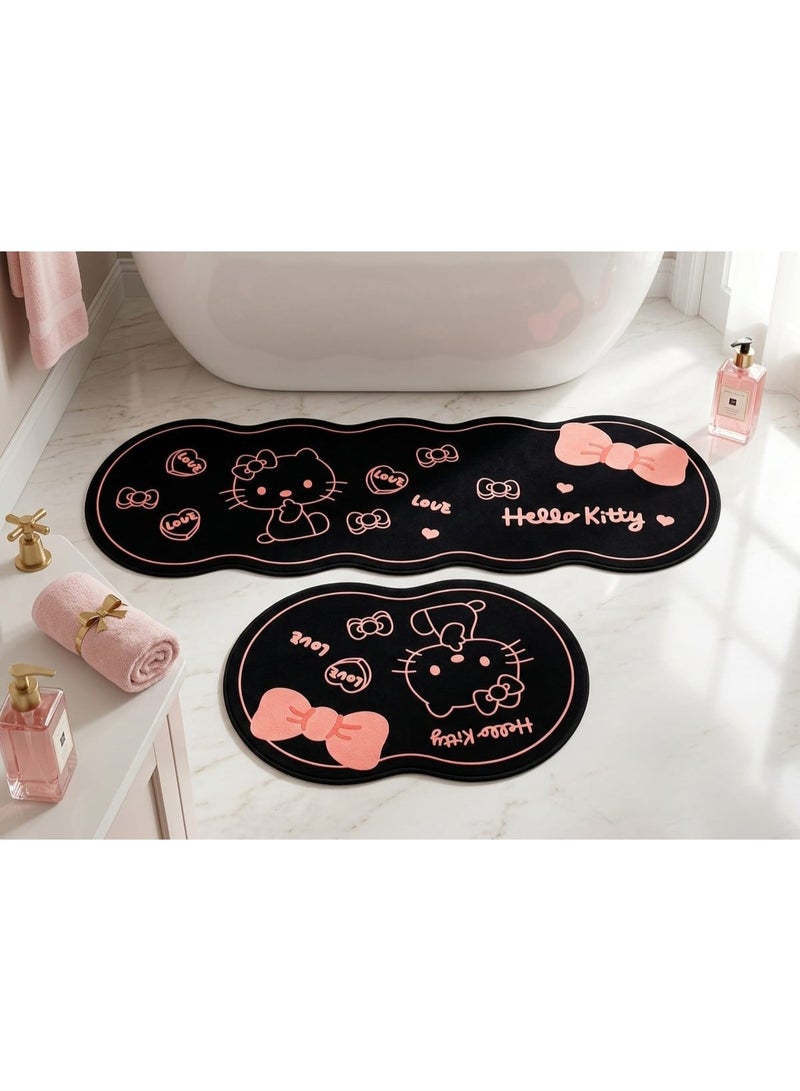 Home Mat Oil Proof Non-Slip Kitchen Mat Set of 2