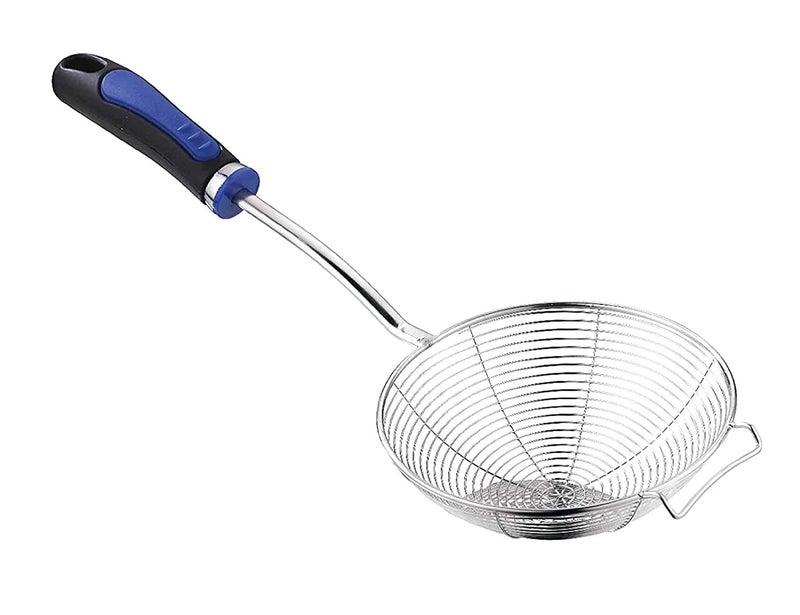 Giffy® Skimmer Ladle Wire Strainer Long Handle Deep Frying Heavy Duty Food Pasta Spaghetti Noodle for Home Office and Hotel Kitchen Use Men and Women 16 Inch - Image 1