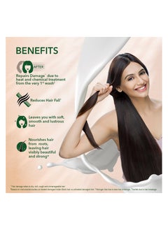 emami Kesh King Damage Repair Shampoo with Milk Protein & 21 Herbs - Reverses Damage & Reduces Hair Fall - Gives You Silky, Shiny & Smooth Hair - 340 ml  - Image 4