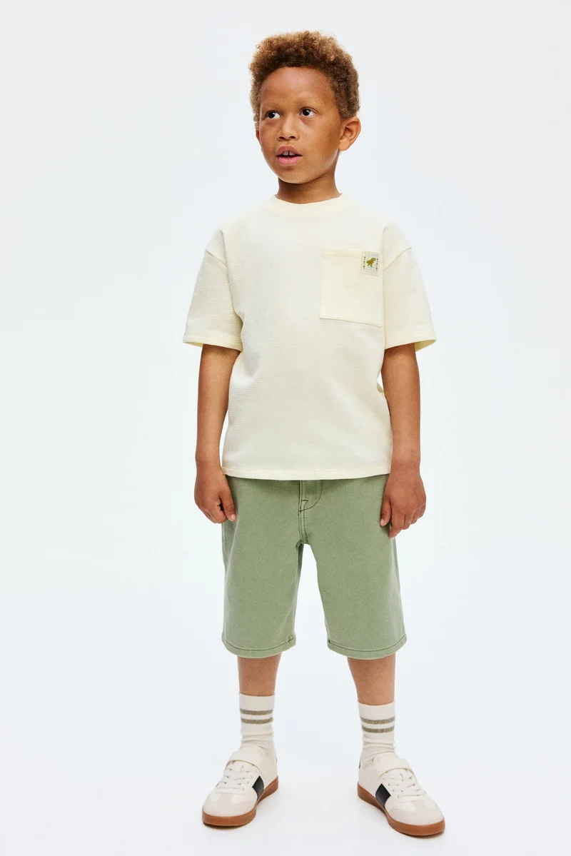 H&M Jacquard-jersey cotton T-shirt