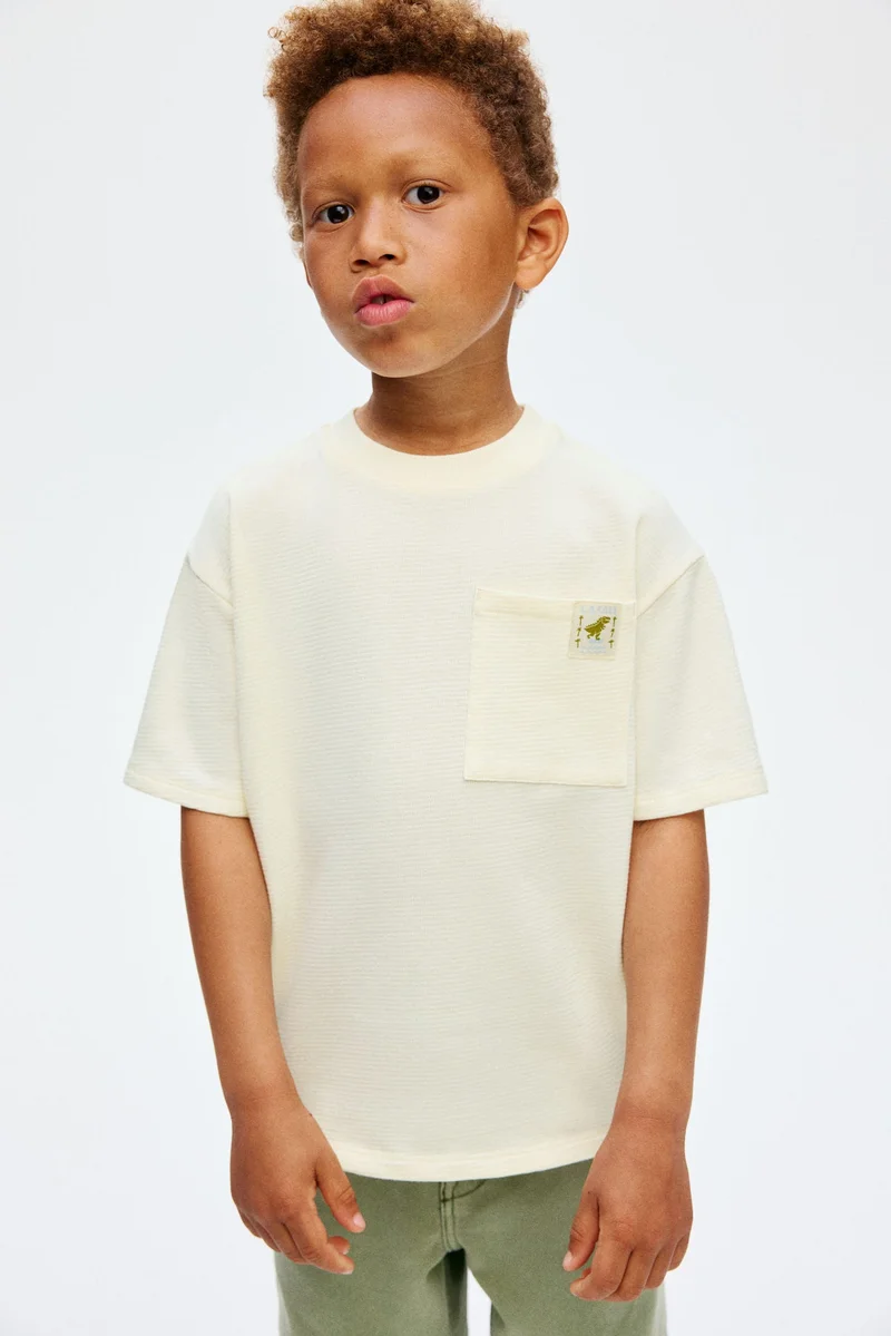 H&M Jacquard-jersey cotton T-shirt