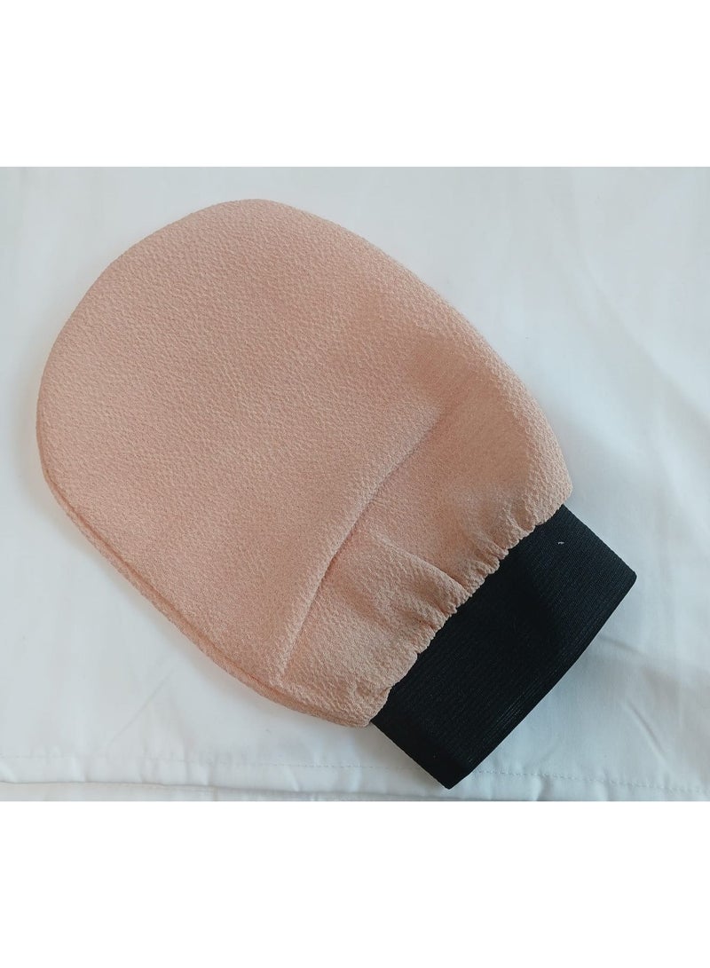 Luxe Concepts Premium Moroccan Kesse Exfoliating Mitt – Deep Cleansing Spa Glove (Peach, Blue, Grey) - Image 1