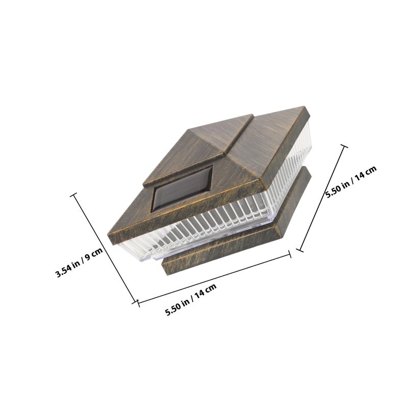 Solar Post Cap Light Waterproof Outdoor Garden Patio Fence Deck Landscape Decor - Image 3