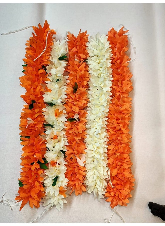 PMW - PMW - Artificial Flower Mala - Pack of 5 - Dance Accessories - Artificial Garland Flower Juda Gajra Hair Bun Accessory for Women - Image 1