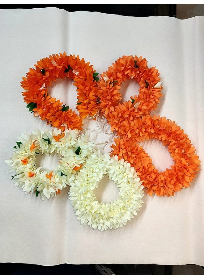 PMW - PMW - Artificial Flower Mala - Pack of 5 - Dance Accessories - Artificial Garland Flower Juda Gajra Hair Bun Accessory for Women - Image 1