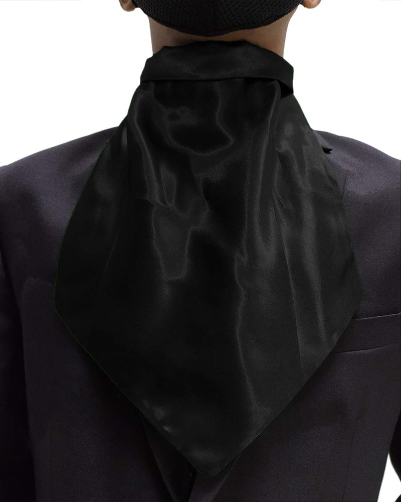 Blacksmith Solid Microfiber Cravat with Matching Pocket Square for Men - Scarf Neckwear Cravat for Men with Matching Pocket Square - Image 5