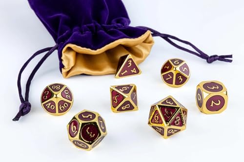 Metallic Dice Games Luxury Velvet Dice Bags with Satin Lining: 4x6 Purple Velvet Dice Bag with Gold Satin Lining - Image 2