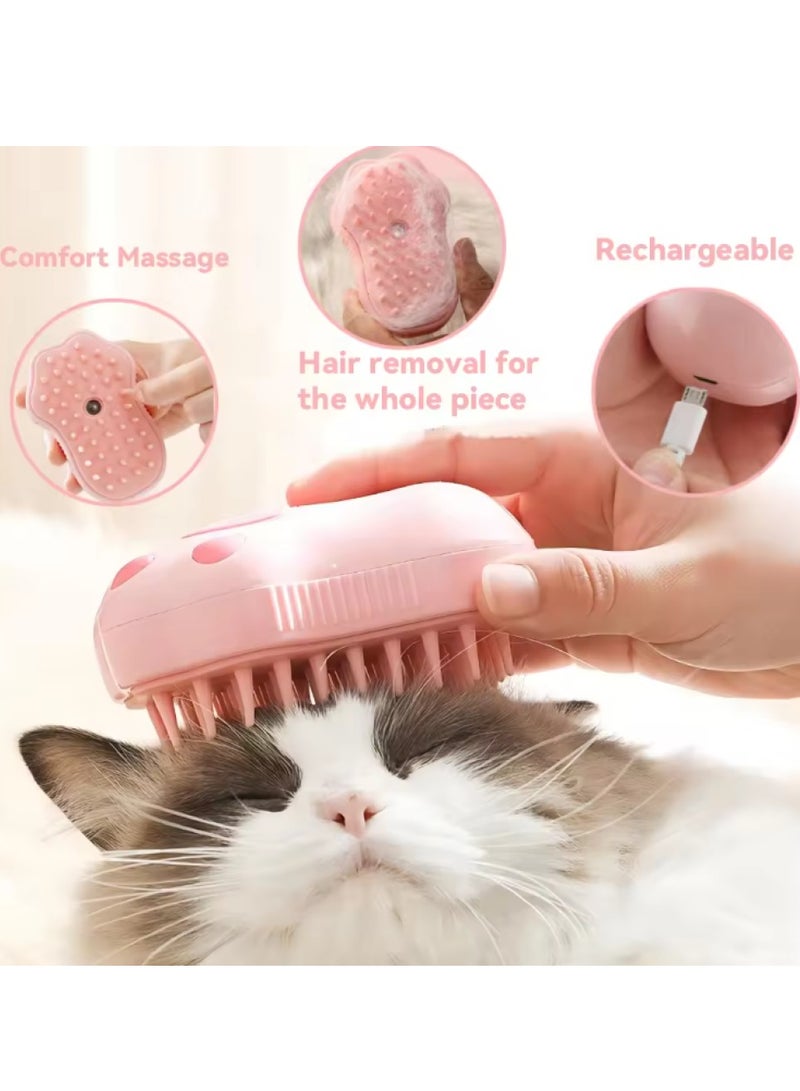 USB steam brush for cats, different colors (pink-brown) - Image 3