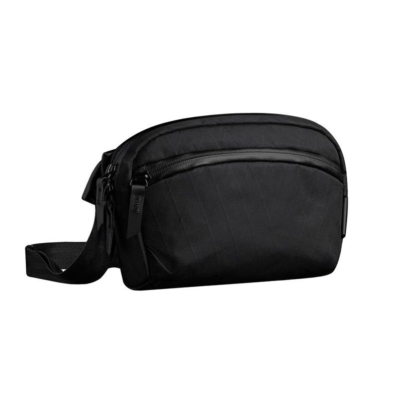 ALPAKA Flight Sling Bag 1L - Small Men's Crossbody Bag with YKK Zipper, Adjustable & Detachable Shoulder Strap, Weather-resistant Fabric Compact EDC Sling for Daily Essentials (Black X-Pac VX42) - Image 1