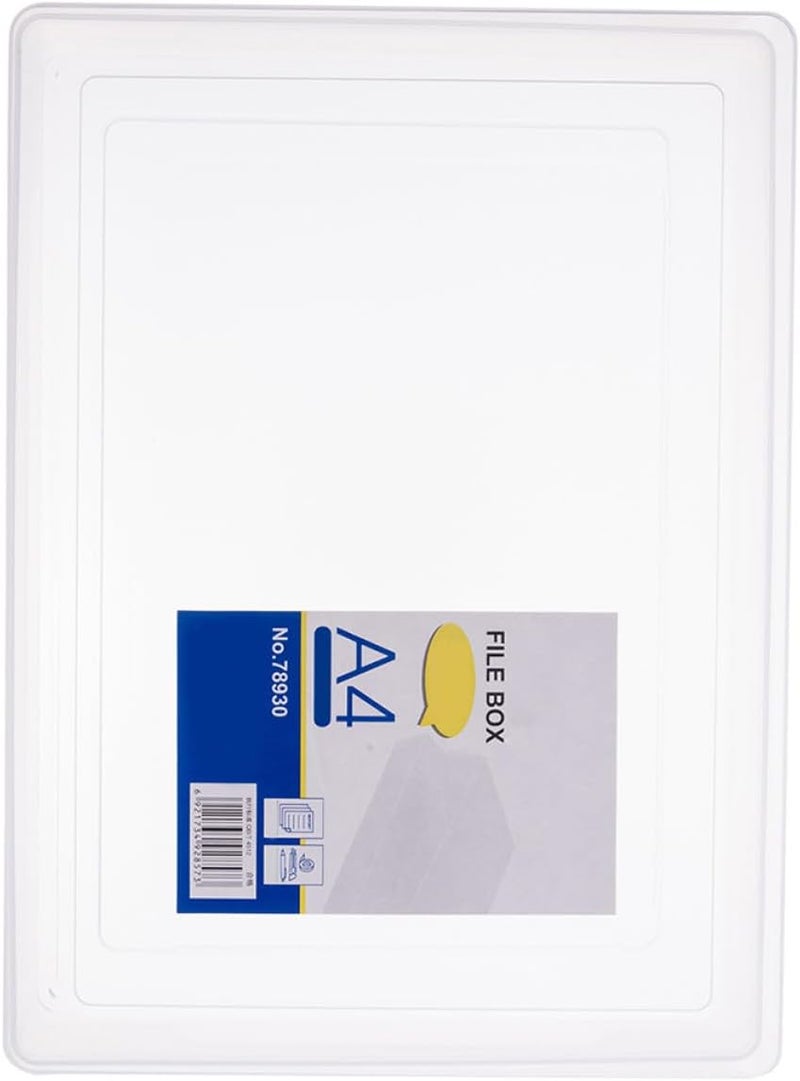 A4 Plastic Document Organizer Box File Folder Storage Case Sturdy Office Filing Storage for Home and School - Image 3
