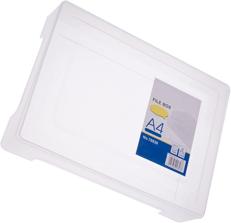A4 Plastic Document Organizer Box File Folder Storage Case Sturdy Office Filing Storage for Home and School - Image 4