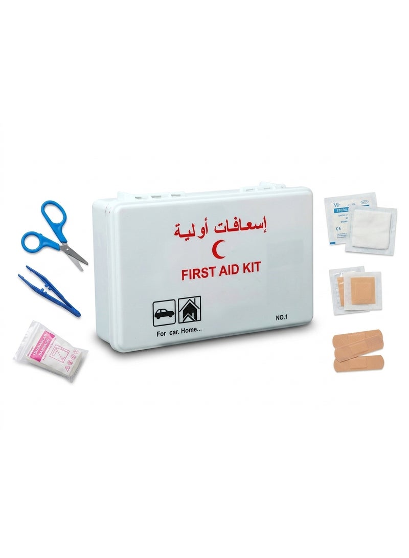 SolidX Compact First Aid Kit for Car, Bus & Home – Emergency Medical Kit with Bandages, Scissors & Essential Supplies – Compact Travel Safety Box - Image 4