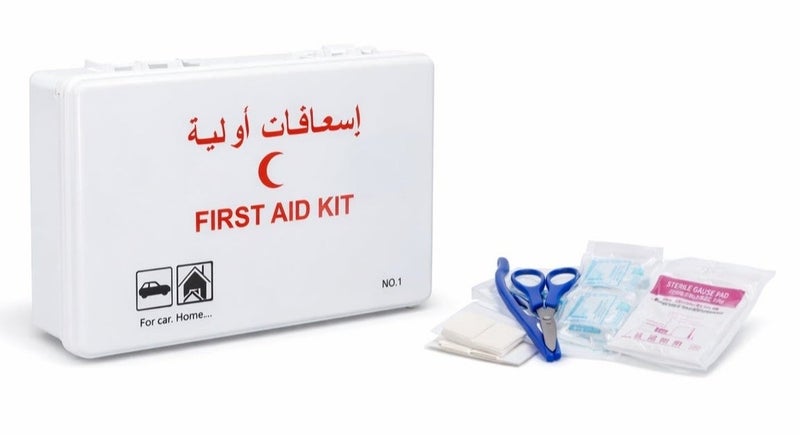 SolidX Compact First Aid Kit for Car, Bus & Home – Emergency Medical Kit with Bandages, Scissors & Essential Supplies – Compact Travel Safety Box - Image 1