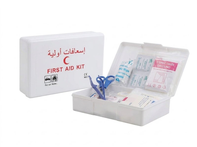 SolidX Compact First Aid Kit for Car, Bus & Home – Emergency Medical Kit with Bandages, Scissors & Essential Supplies – Compact Travel Safety Box - Image 3