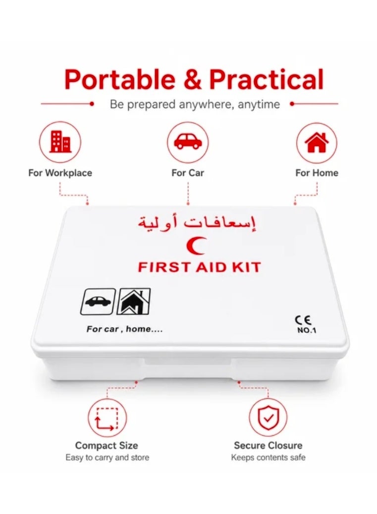 SolidX Compact First Aid Kit for Car, Bus & Home I Emergency Medical Kit I Travel Safety Box - Image 4