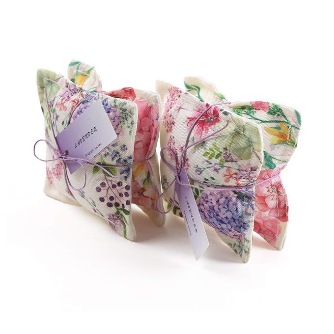 AUCUDA 4 Packs Lavender Scented Sachets Bags for Drawers and Closets Autumn LongLasting Fragrance Packets Mesh Pillow for Fall Farmhouse Bedroom Handcrafted Potpourri Organza Dried for Clothes