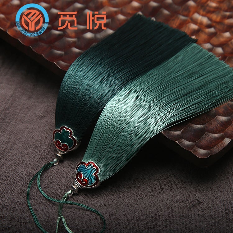 12Cm Xiangyun Hat Alloy Tassel Fringe Cloisonne Pendant Car Hanging Accessories Pendant Large Price Excellent - Image 4