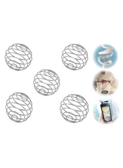 Shaker Balls, Food Grade Stainless Steel Shaker Ball, Spring Shaker Ball, Wire Whisk Ball Replacement, Milkshake Protein Mixing Ball for Shaker Cup Bottle Mixer, 5 Pcs, 2 Inch Diameter