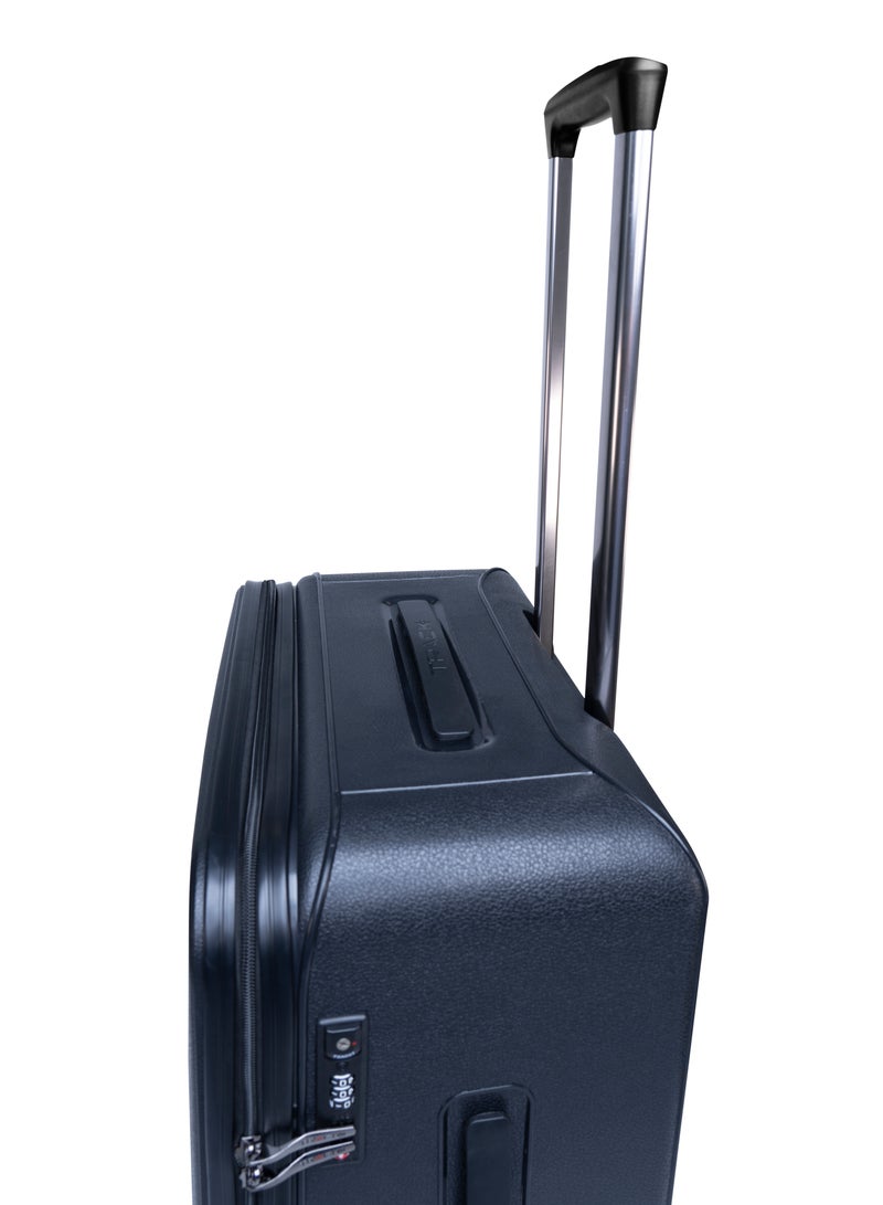 Track Tank Series Luggage Set Black – Durable ABS Hard-Shell Suitcase with Double Spinner Wheels, Secure Combination Lock & Anti-Theft Zipper Suitcase set, 3-Piece Lightweight Travel Set Suitcase - Image 5